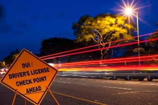 DUI checkpoint sign